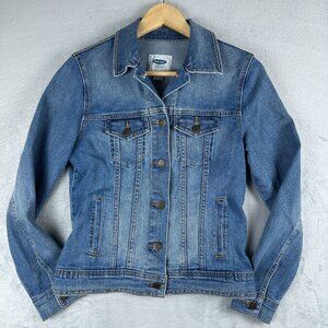 Old Navy Denim Jacket Women’s Size X Small Medium Wash Button Front Blue